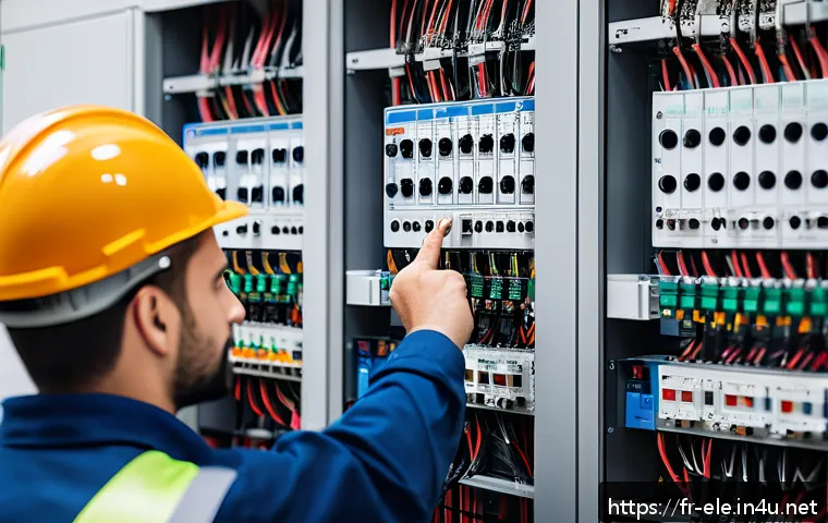 전기분야에서 자격증의 국제적 유효성 - A professional electrician in a modern European industrial setting, wearing certified safety gear an...